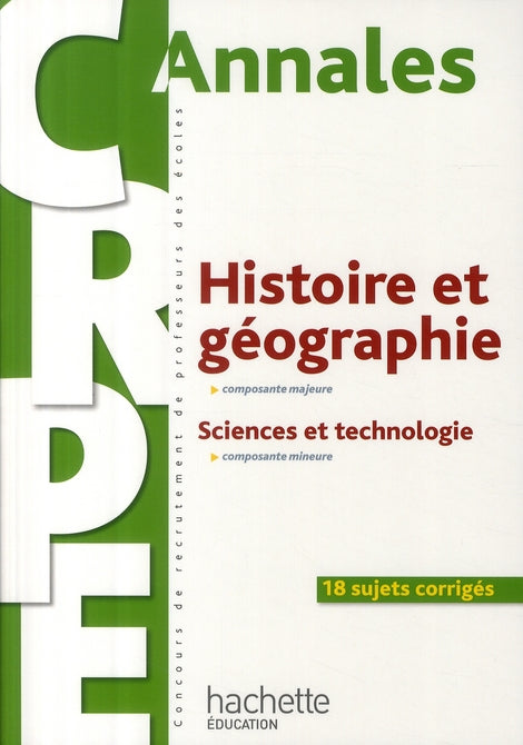 Annales d'histoire/géographie pour le CRPE
