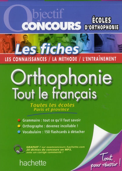 Concours orthophoniste ; fiches