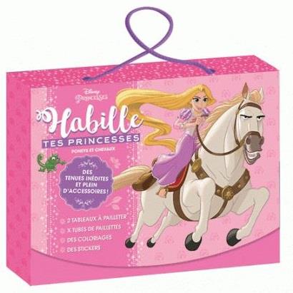 Disney Princesses : habille tes princesses ; poneys et chevaux ; valisette