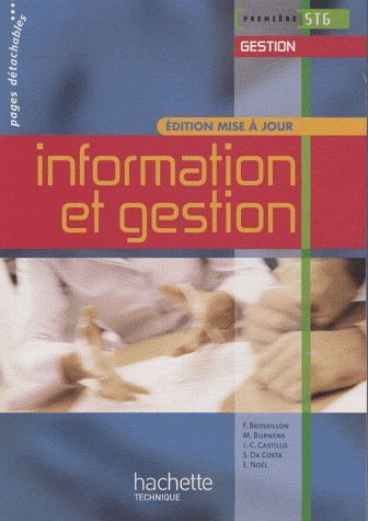 Information et gestion ; 1ère STG gestion ; livre de l'élève