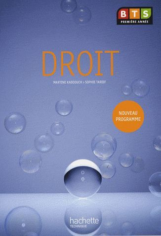 Droit ; BTS 1ère année ; manuel de l'élève