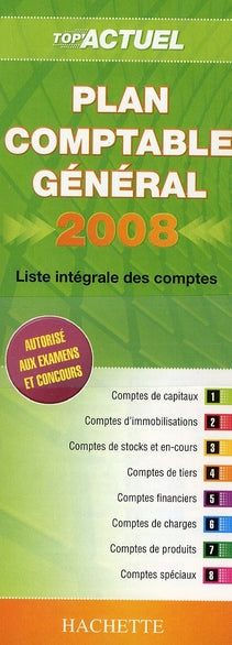 Top'actuel : plan comptable général ; liste intégral des comptes (édition 2008)