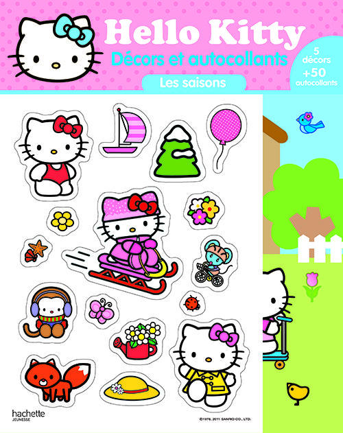 Hello Kitty : les saisons ; décors et autocollants