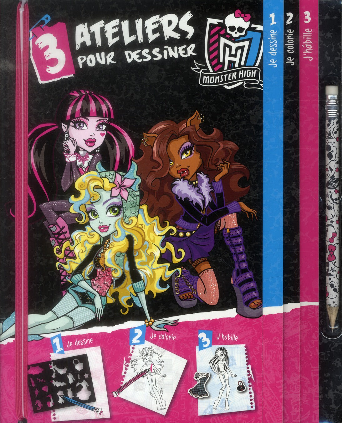 Monster High ; 3 ateliers pour dessiner