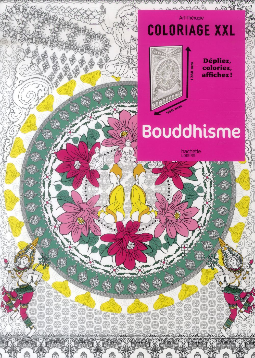 Art-thérapie : coloriage XXL ; bouddhisme