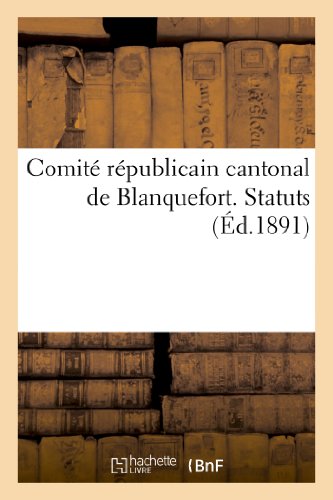 Comite republicain cantonal de blanquefort. statuts