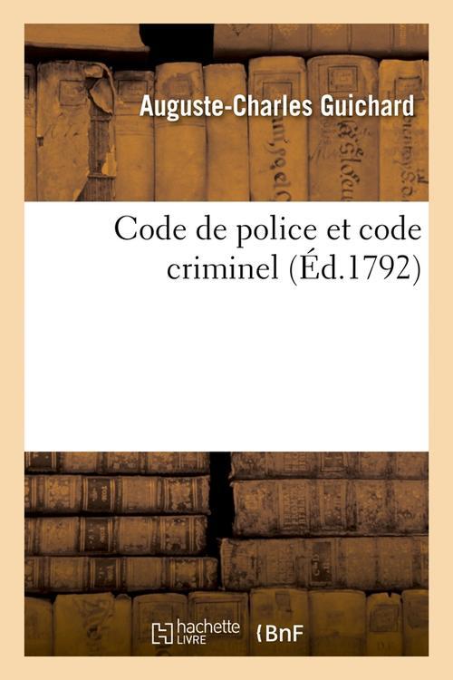 Code de police et code criminel (ed.1792)