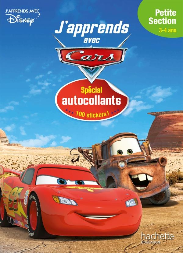 J'apprends avec Cars ; PS ; p'tits autocollants