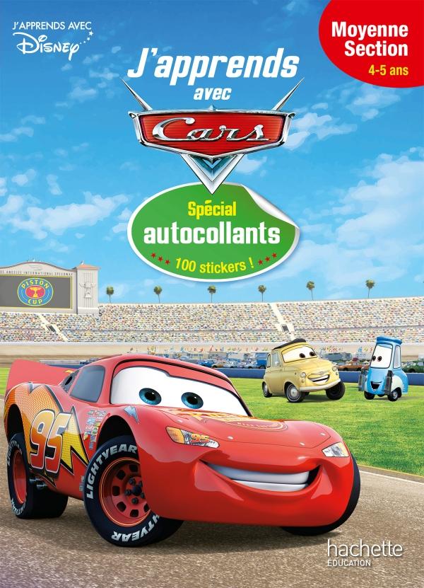 J'apprends avec Cars ; MS ; p'tits autocollants