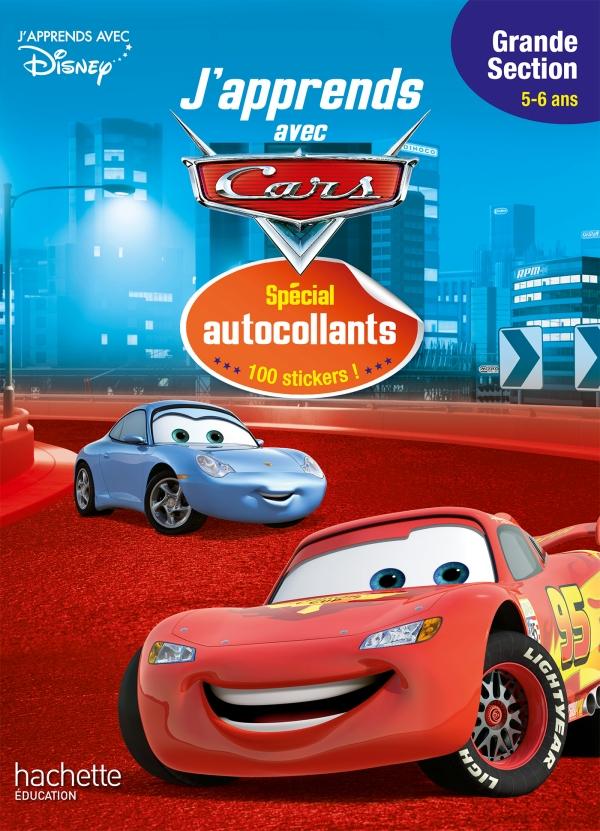J'apprends avec Cars ; GS ; p'tits autocollants