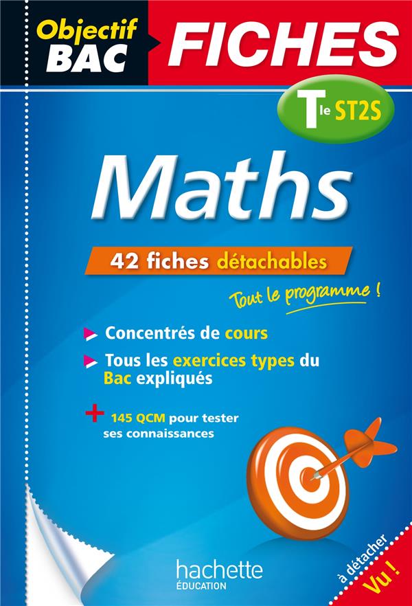 Objectif bac : maths ; terminale st2s ; fiches détachables
