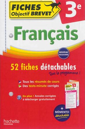 Objectif brevet : français ; fiches détachables