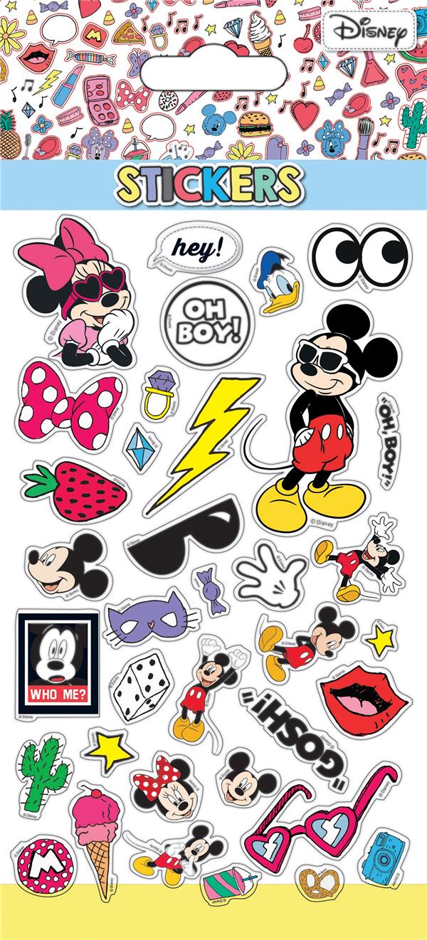 Mickey pop art, stickers sheets retro puffy