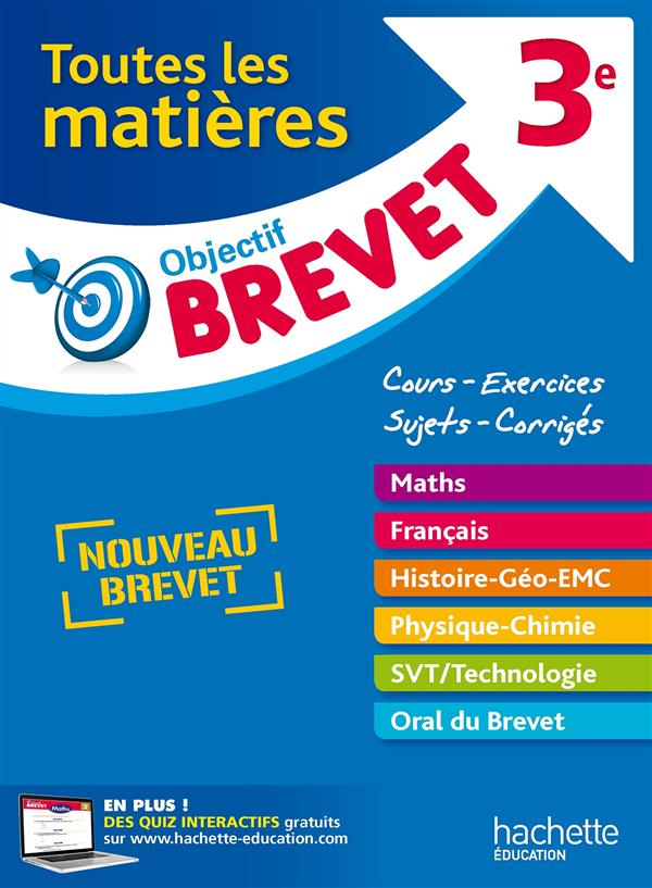 Objectif brevet : toutes les matières ; 3e