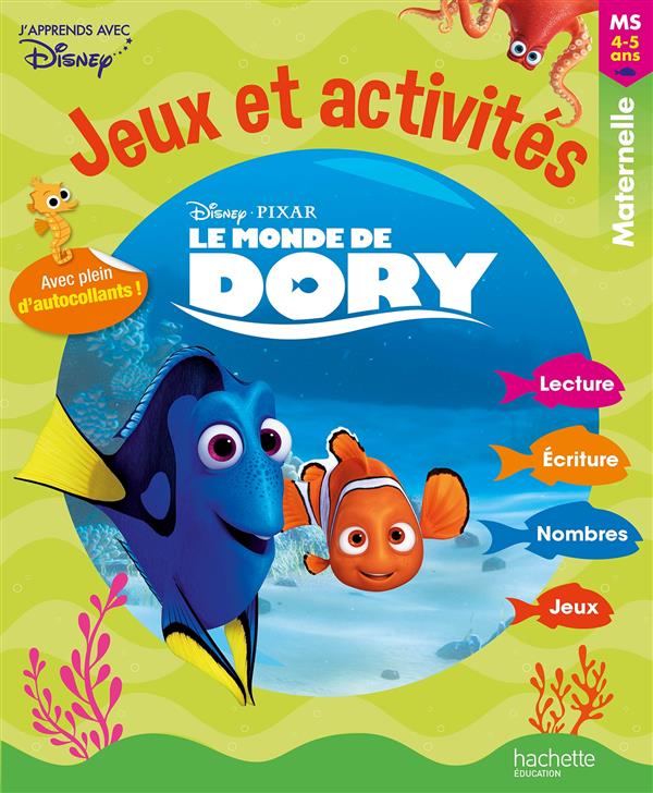 Le monde de Dory ; jeux et activités ; maternelle ; moyenne section