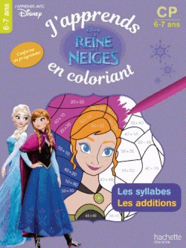 J'apprends en coloriant : La Reine des Neiges : les syllabes, les additions