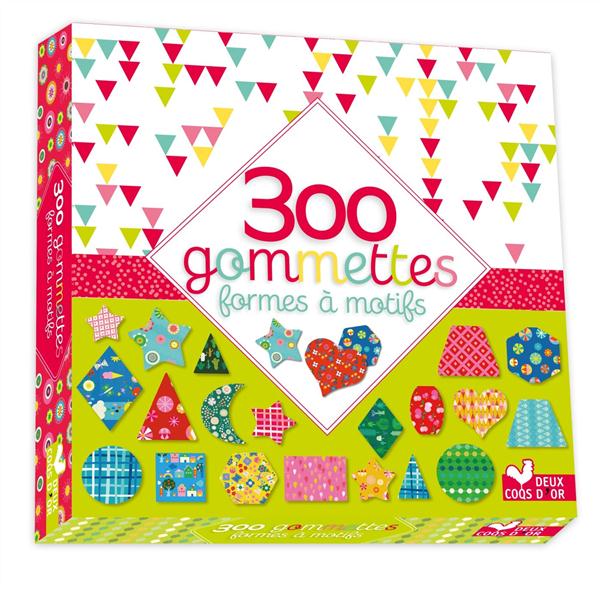 GOMMETTES : maxi format ; 300 gommettes ; multicolores à motifs