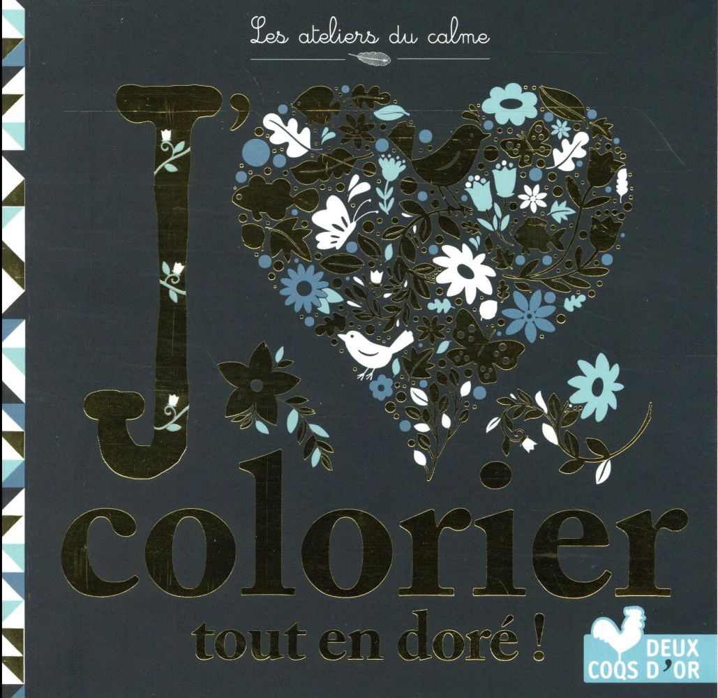 ADC - petit bloc ; j'aime colorier tout en doré