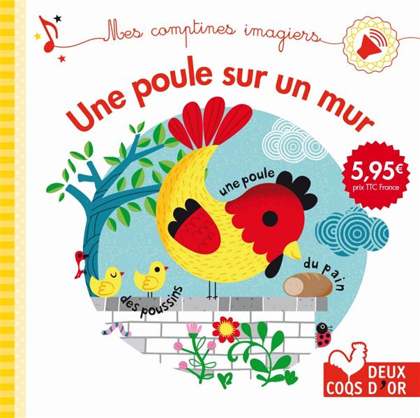 Tout carton sonore ;  une poule sur un mur