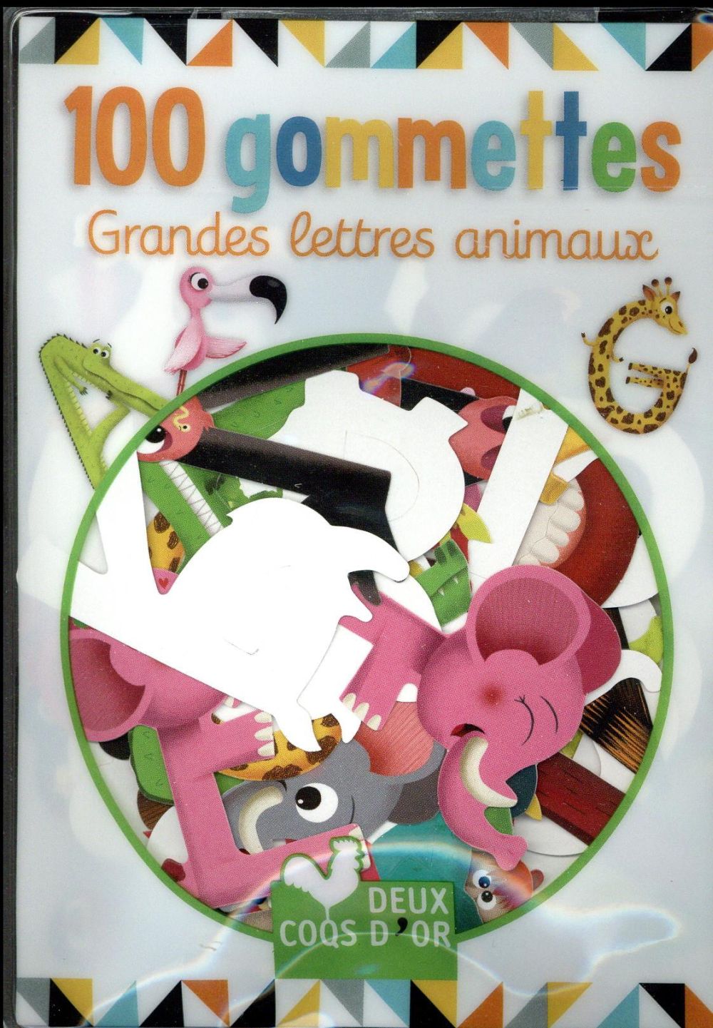 GOMMETTES : 100 gommettes ; grandes lettres animaux