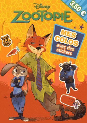 Zootopia ; mes coloriages avec des stickers