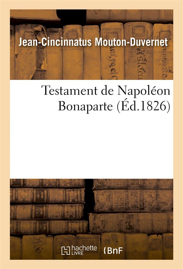 Testament de napoleon bonaparte