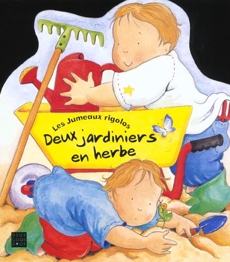 Deux jardiniers en herbe ; les jumeaux rigolos