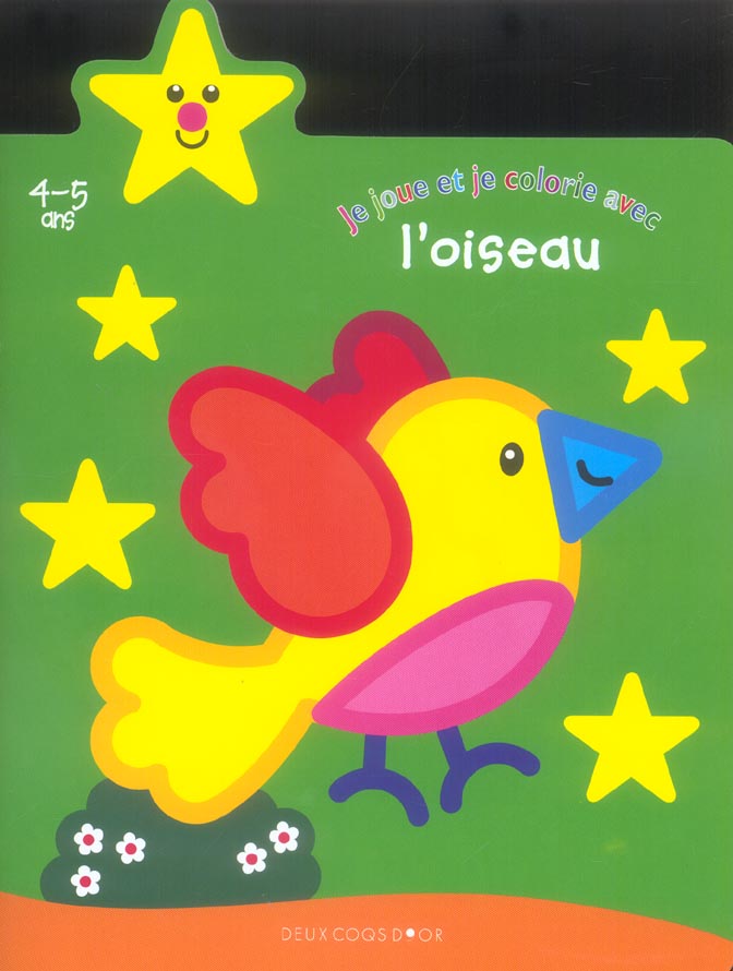 Je joue te je colorie avec l'oiseau, le chat, le dauphin, le chien