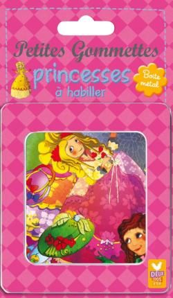 PETITES GOMMETTES : les princesses à habiller ; boîte métal