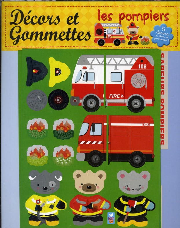 DECORS ET GOMMETTES : les pompiers
