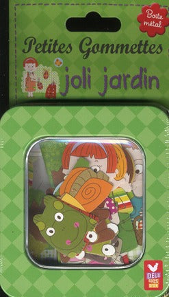 PETITES GOMMETTES : joli jardin ; boîte métal