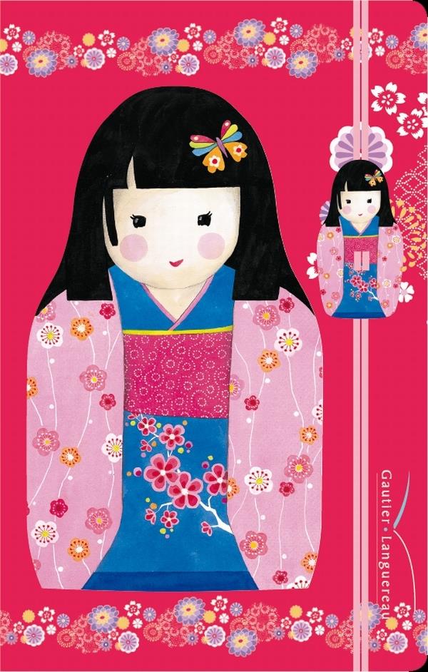 Carnet élastique avec poupée japonaise Tome 1