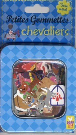 PETITES GOMMETTES : chevaliers ; boîte métal