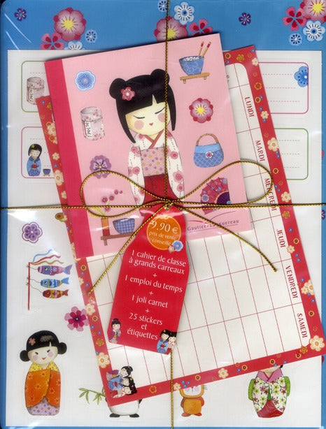 Kokeshis ; kit de rentrée scolaire