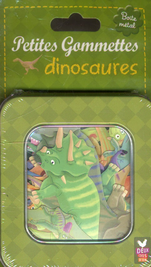 PETITES GOMMETTES : dinosaures ; boîte métal