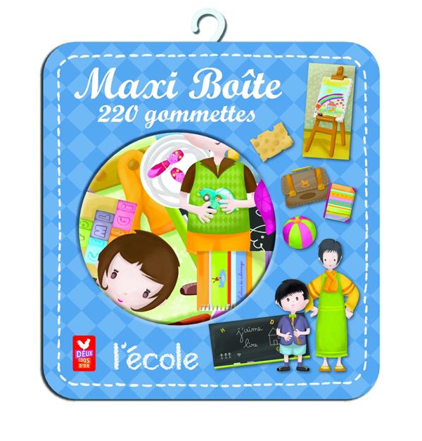 GOMMETTES : l'école ; maxi-boîte