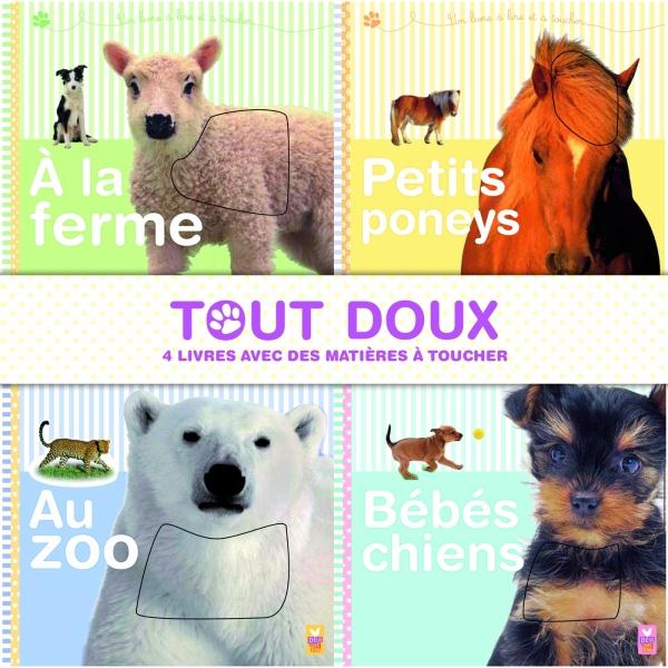 Tout doux ; coffret ; à la ferme ; petits poneys ; au zoo ; bébés chiens