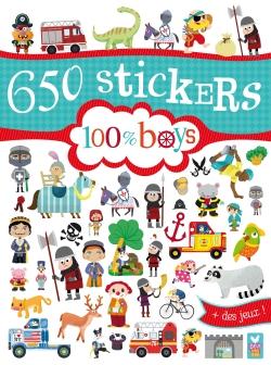 GOMMETTES : 650 stickers 100% boys ; bloc