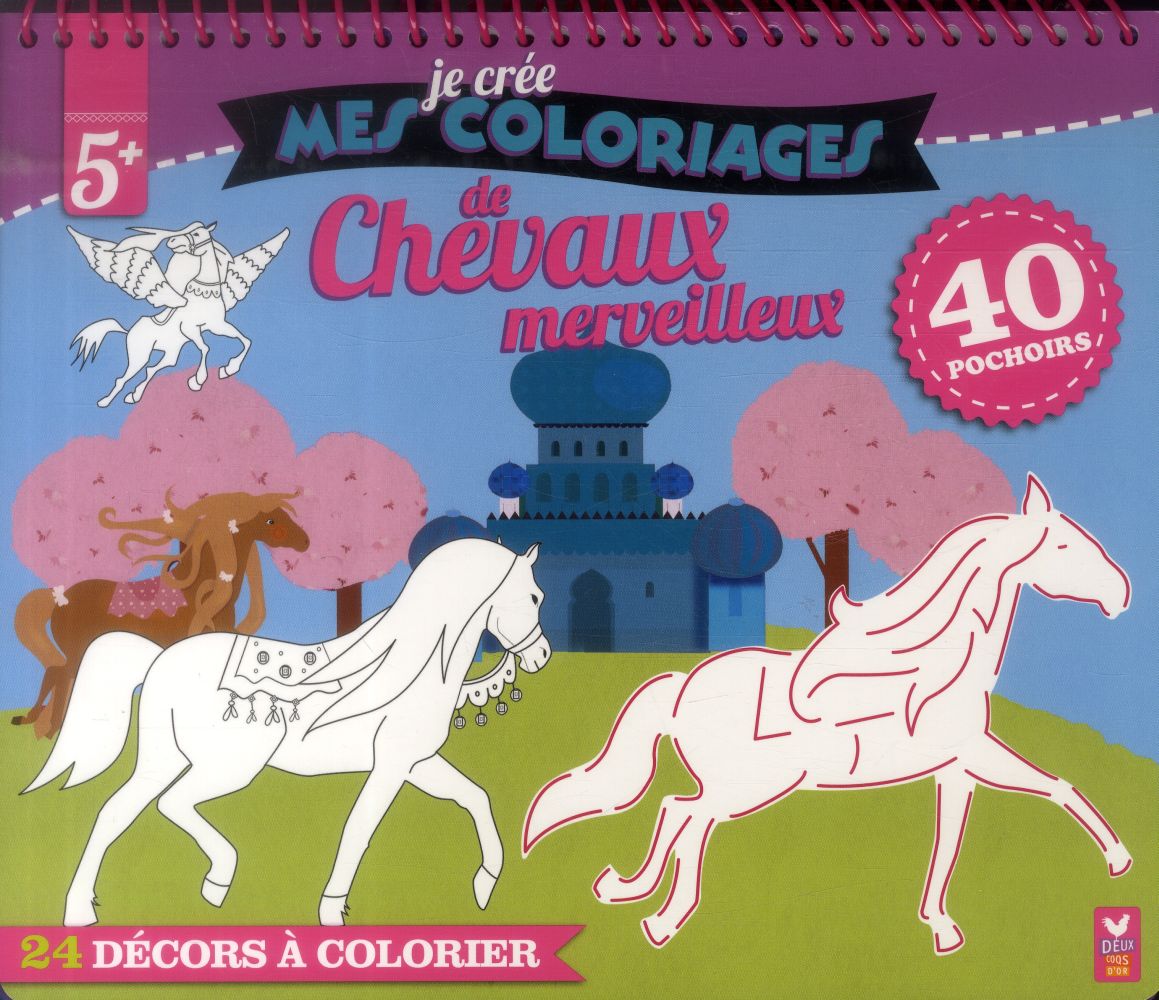Je crée mes coloriages de chevaux magiques