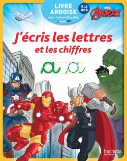 Livre ardoise Avengers ; j'écris les lettres et les chiffres
