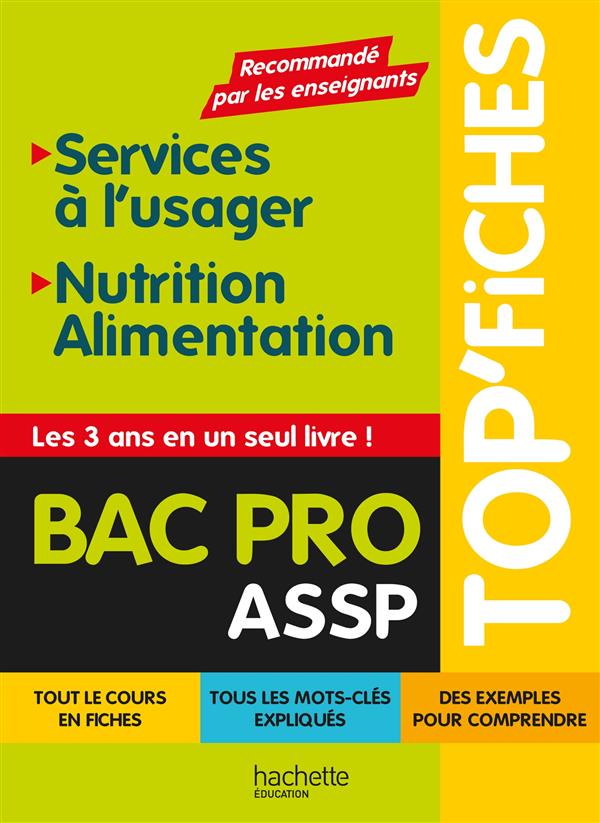 TOP'FICHES : bac pro ASSP ; services à l'usager ; nutrition-alimentation