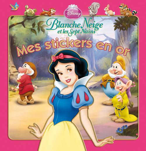Blanche-Neige et les sept nains ; mes stickers en or