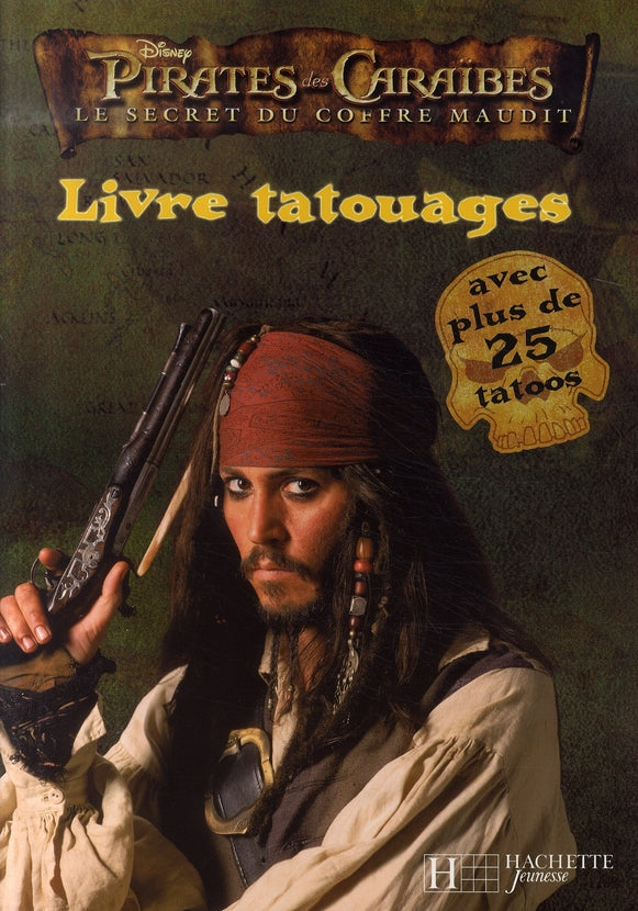 Pirates des Caraïbes 2 - le secret du coffre maudit : livre-tatouages