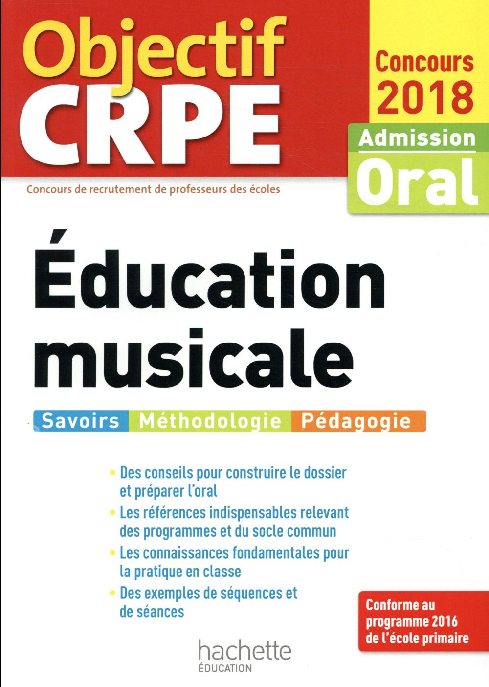 Objectif CRPE : éducation musicale (édition 2018)