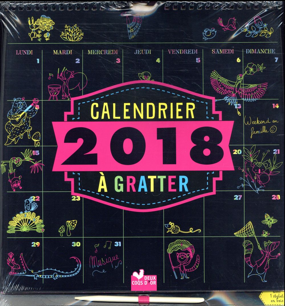 Calendrier à gratter (édition 2018)