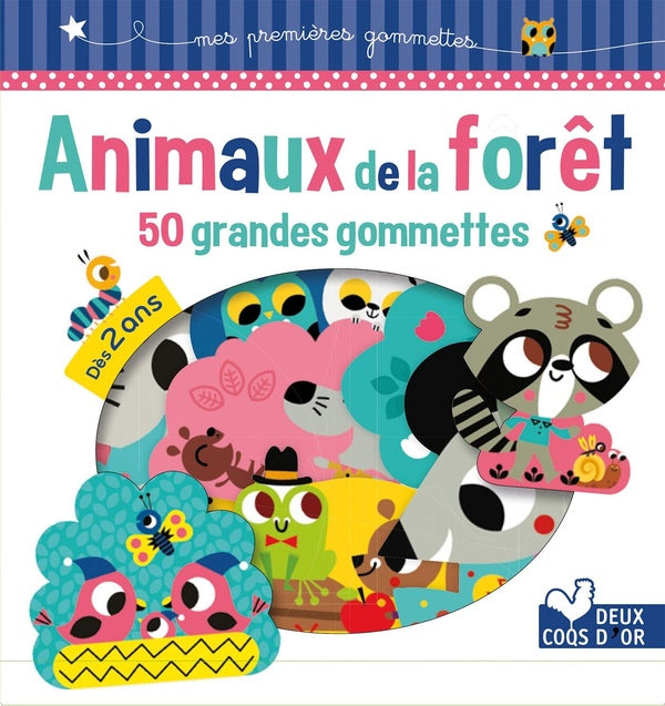 50 grandes gommettes : animaux de la forêt