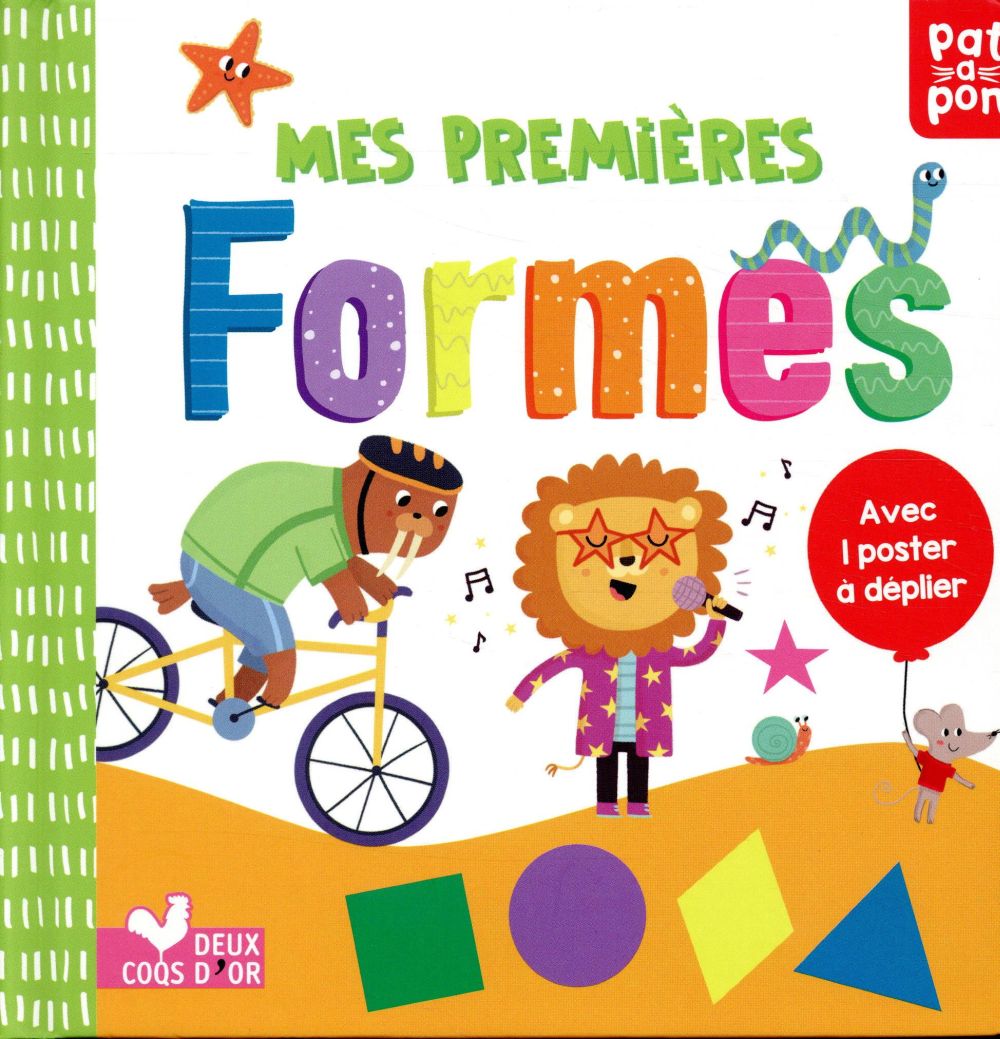 Mes premieres formes ; livre avec poster à déplier
