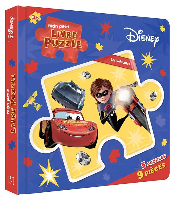 5 puzzles 9 pièces ; les véhicules