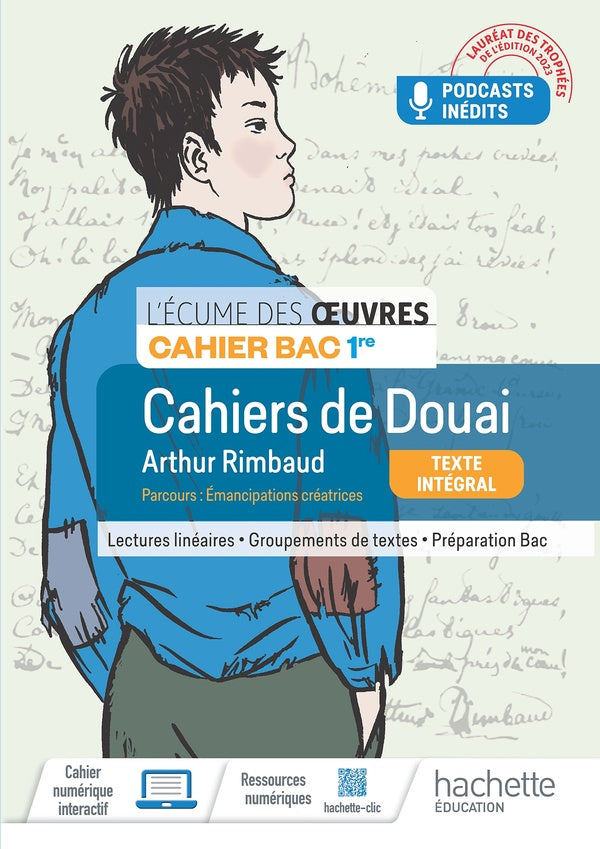 L'écume des oeuvres : cahiers de Douai, Arthur Rimbaud ; 1re ; cahier élève