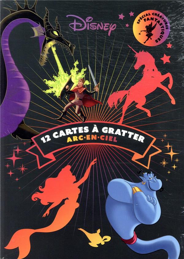 12 cartes à gratter ; arc-en-ciel